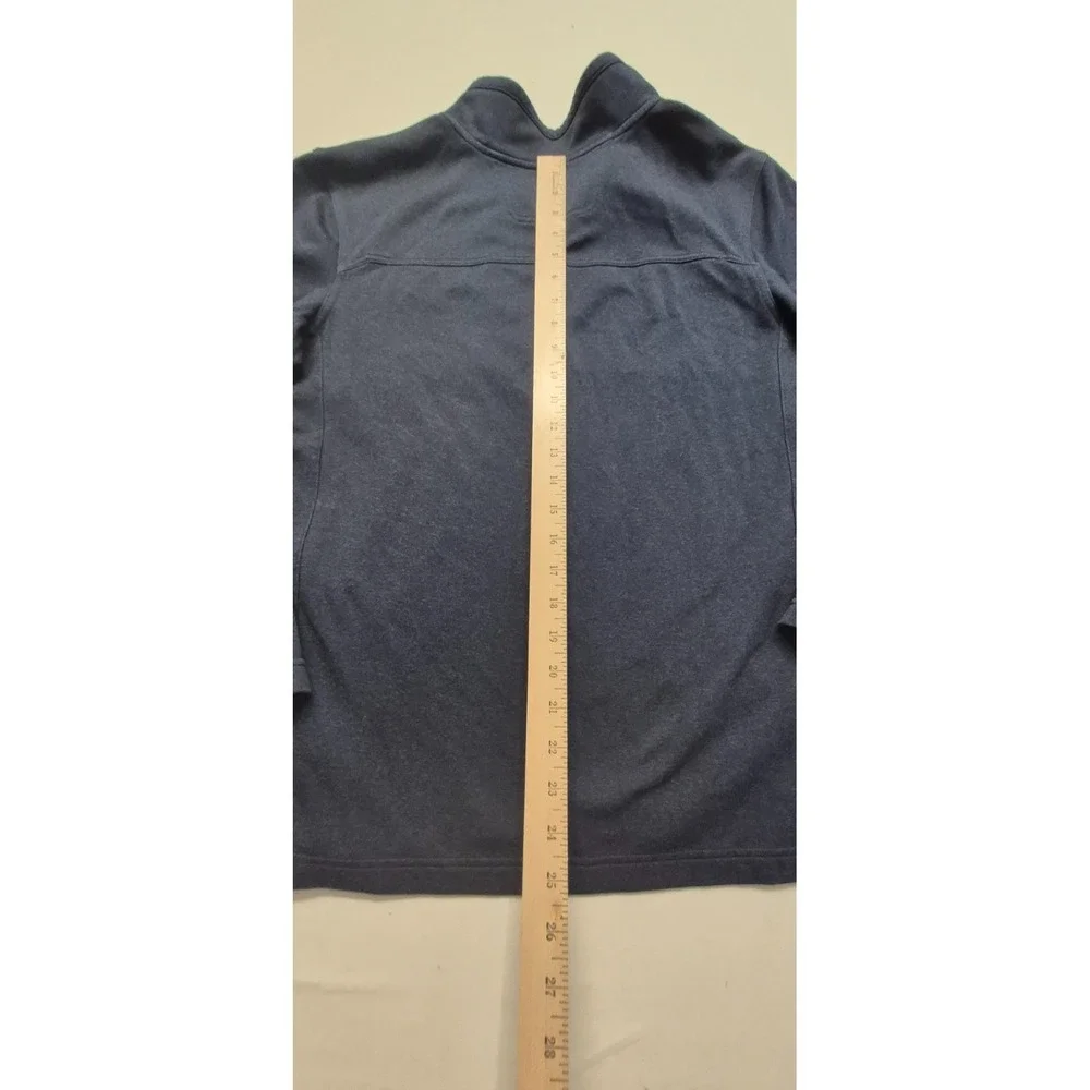 The North Face men's navy blue outdoor 1/4 zip pullover jacket sz. M zip pockets